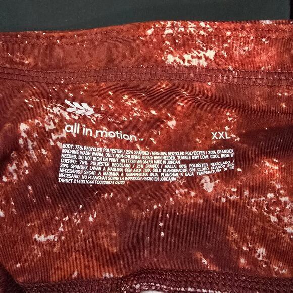 All In Motion Women's Perforated Mesh Leg Opening Active Leggings Orange XXL‎ - Picture 5 of 9